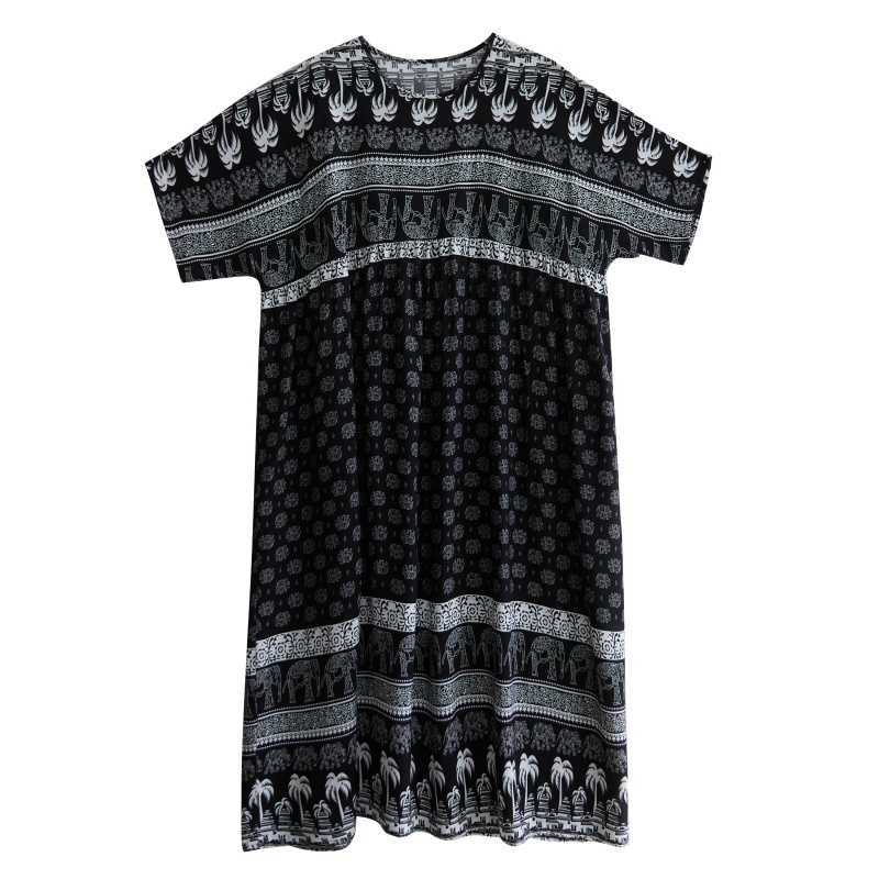 

Женское платье свободного кроя с круглым вырезом в художественном стиле One size чёрный