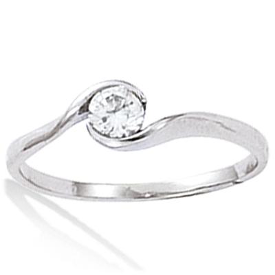 Silberring 'Câlin' Silber-weiß (rhodiniert) - 5 mm