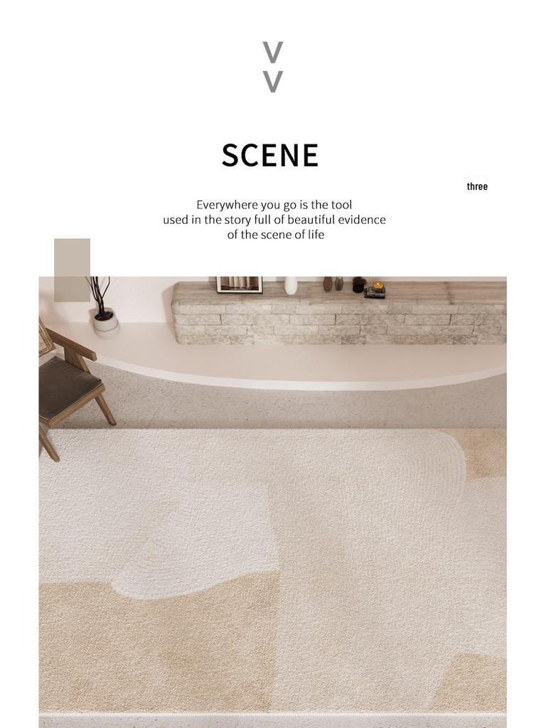 Nordic Light Luxury Imitation Cashmere Living Room Carpet | Non-Slip Floor Mat