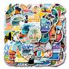 55PCS Surfing Cartoon Stickers: Waterproof Graffiti Decoration for Phone Cases & Cars