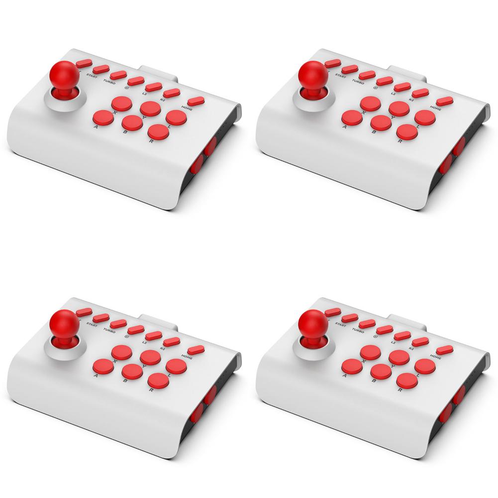 

AU Potable Gamepad 3 Connection Modes Gaming Joystick for PS4/PS3/PC (White+Red)