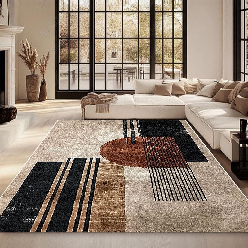 Modern Decoration Living Room Carpet Fashion Geometric Design Large Rugs Bedroom Non-slip Rug Hall Sofa Side Plush Floor Mats
