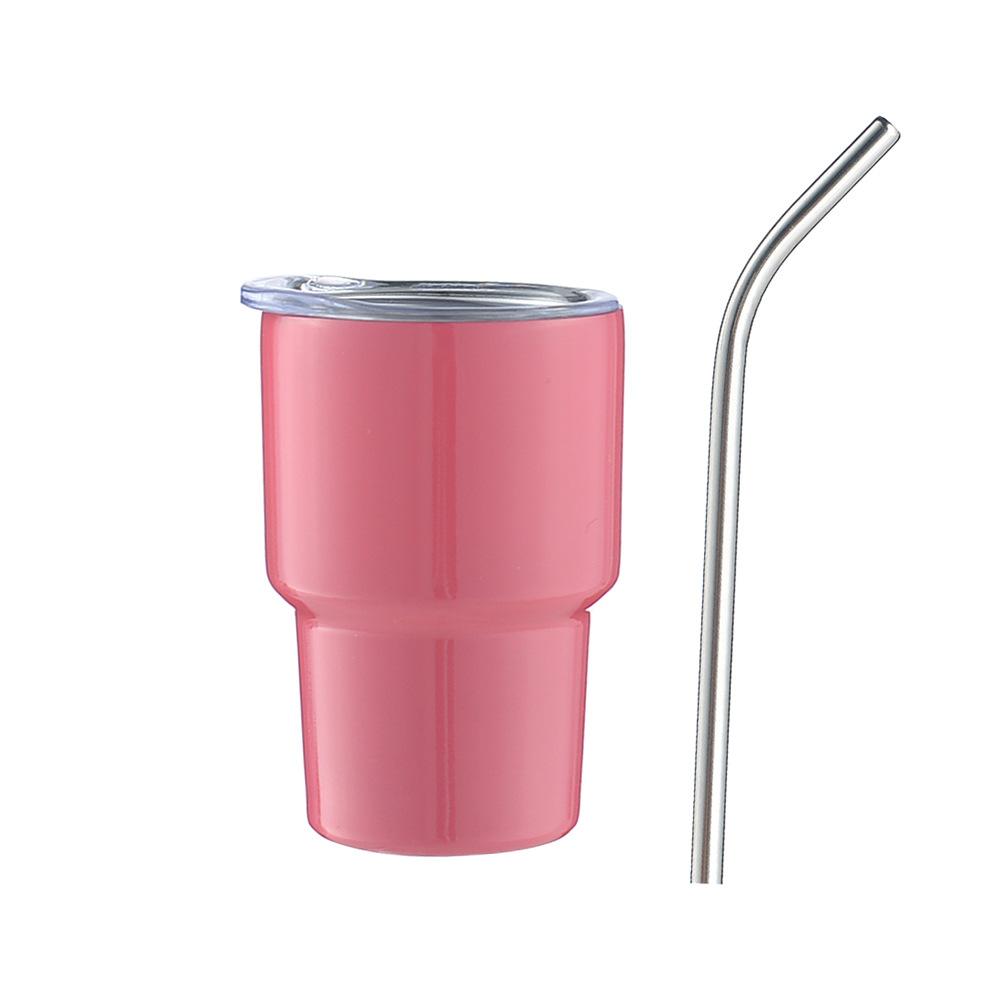 1PC 3oz Mini Tumblers with Lid and Straw Stainless Steel Sublimation Water Bottles Metal Shot Glasses Summer Winter Drinkware Li Practical Use