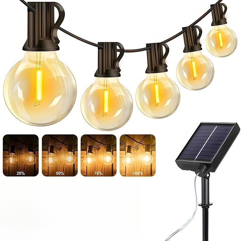 

G50 Светодиодные солнечные шары Светодиодная гирлянда Уличные водонепроницаемые небьющиеся подвесные солнечные фонари для украшения двора, бистро 15 м 31 светодиод 15m 31LED Random Color