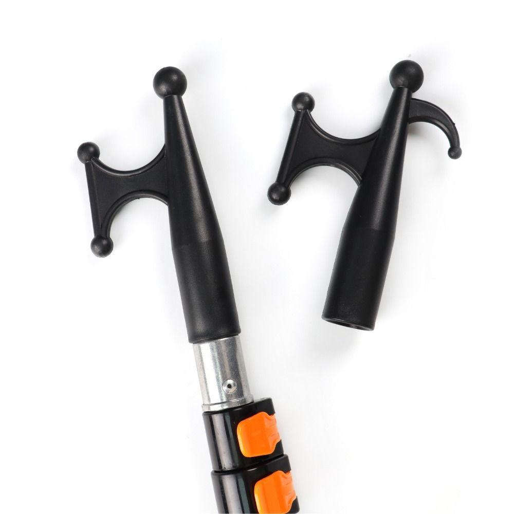 Telescoping Design Nylon Boat Hook Black Plastic Telescoping Pole Attachment Boat Hook End  Mooring