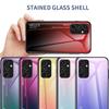 For Samsung Galaxy A25 A 25 5G deksel Gradient Aurora herdet glass myk ramme bakdeksel Telefonveske