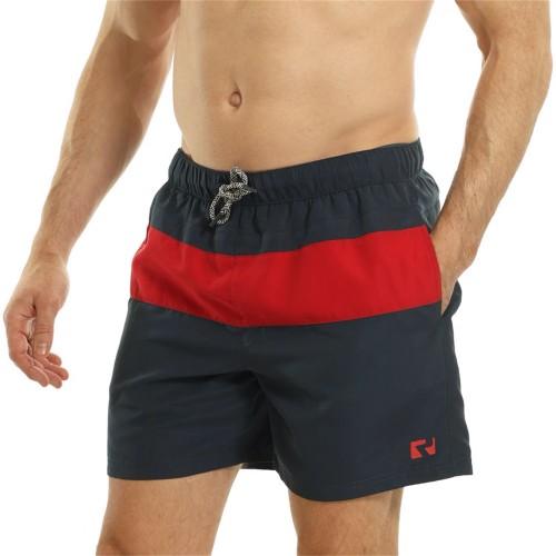 RIPT Essentials Mens Contrast Striped Swim Shorts XL bleu marine/rouge