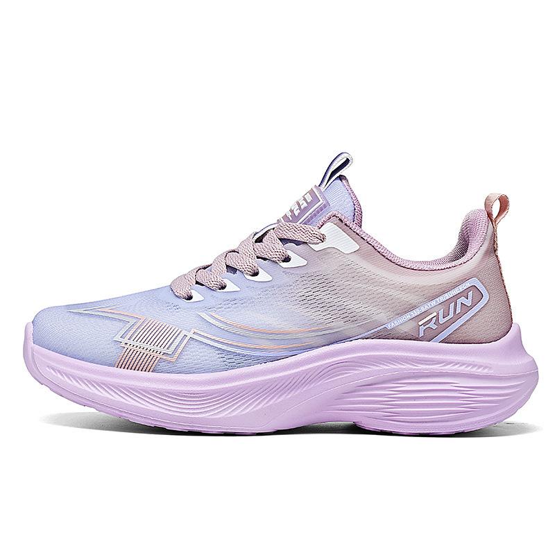 Summer thin fly-woven breathable mesh youth sports students lightweight soft-soled shock-absorbing sports running mesh shoes