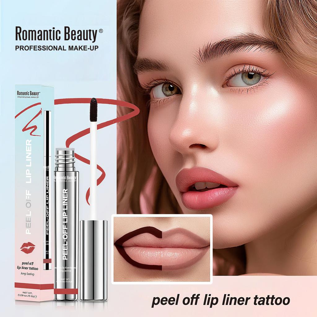 Abziehbarer Lipliner Matt Wasserdichter Lippenstift Langanhaltend Nicht verblassend Feuchtigkeitsspendender Lippen-Glanz Aufpolsternder Lippenstift