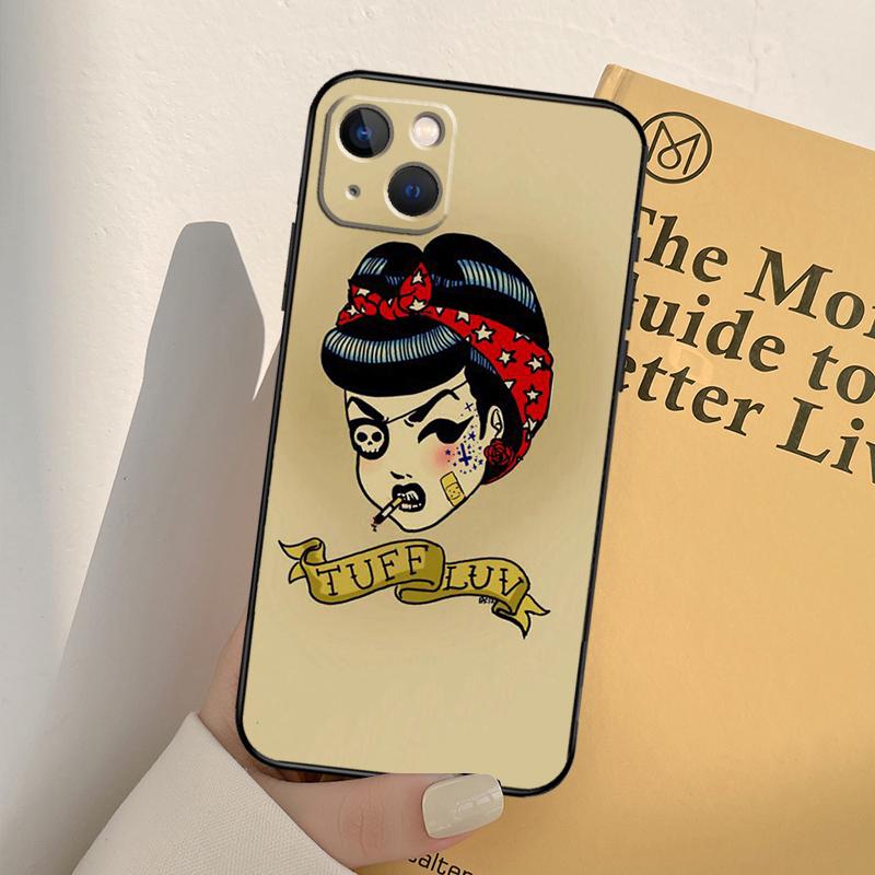 Sailor Retro Art Case For iPhone 16 15 14 Pro Max Plus 13 12 11 Pro Max Mini Phone Cover