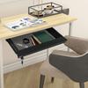 Under Desk Storage Drawer, Black Iron Pull-Out Organizer Tray with Lock & Key, - 4.4 lbs Capacity, Space Saving, Easy Install