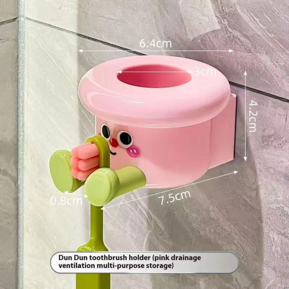 Wall Mounted Toothbrush Cup Magnetic Upside Down Toothbrush Holder for Bathroom Accessory