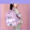 Delightful Cute Cartoon Kuromi Large Capacity Backpack For Kids School Use In Purple