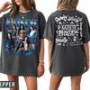 KATSEYE Vintage Wash Double-Sided Graphic Oversized Dark Grey T-Shirt | Global Girl Group Fan Merch Tee