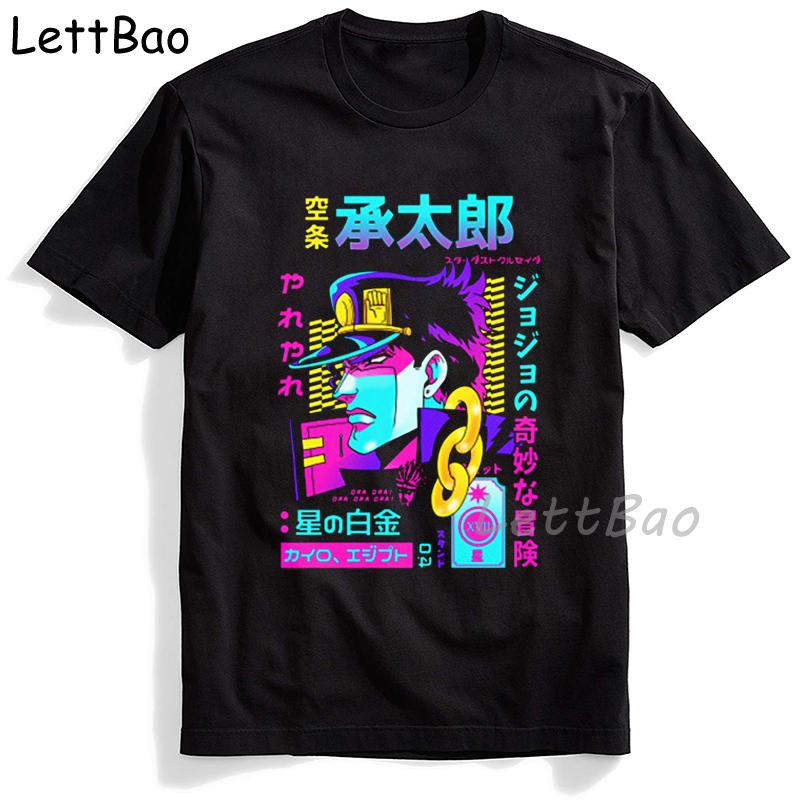 Jojos Bizarre Adventure Printed T Shirt Men Japanese Anime Male Tshirt Short Sleeve Funny