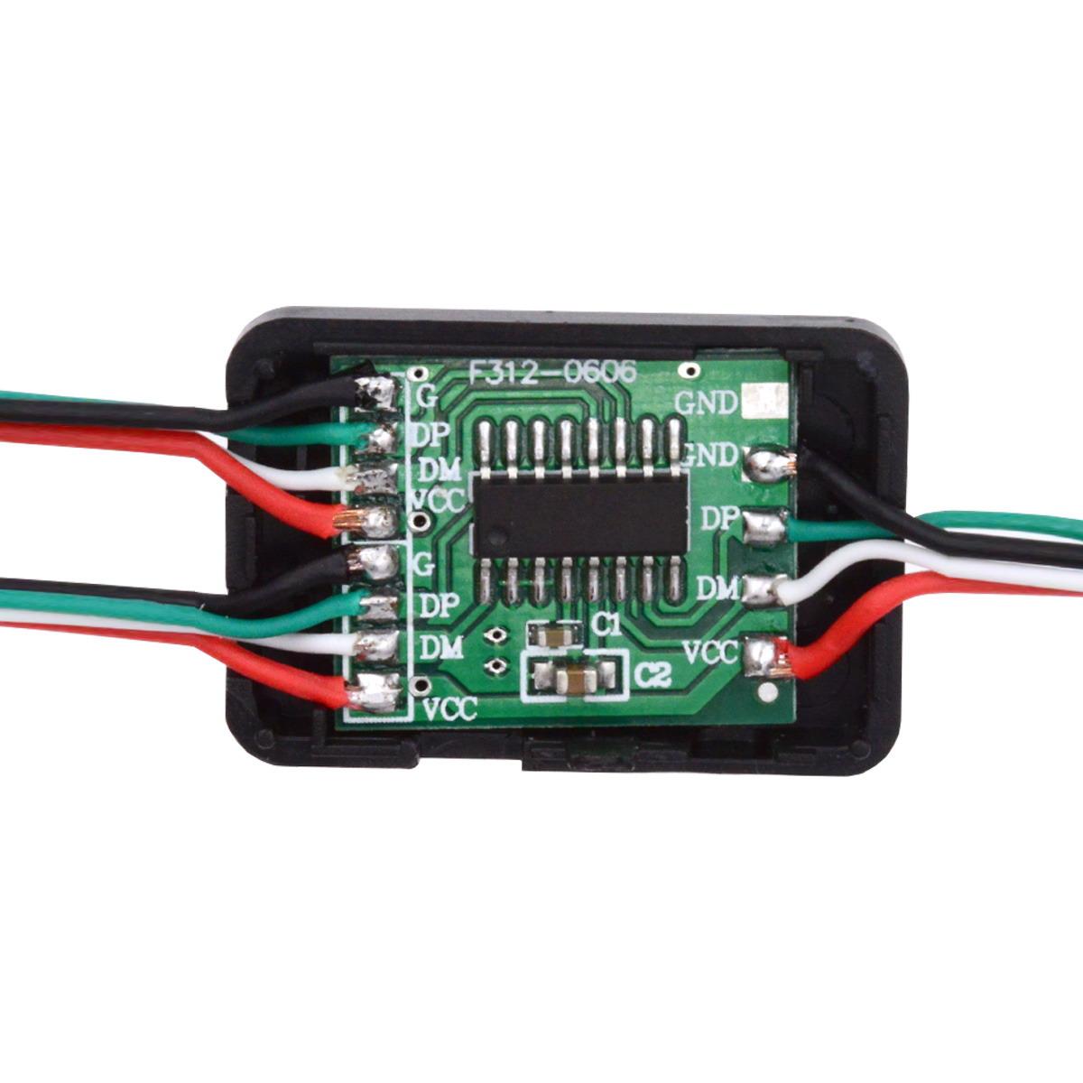 

CN-003 PCBA for USB2.0 Ports Hub USB 1 to 2 Splitter with SR Cover for DIY OEM Parts 3.0mm Cable As Shown A