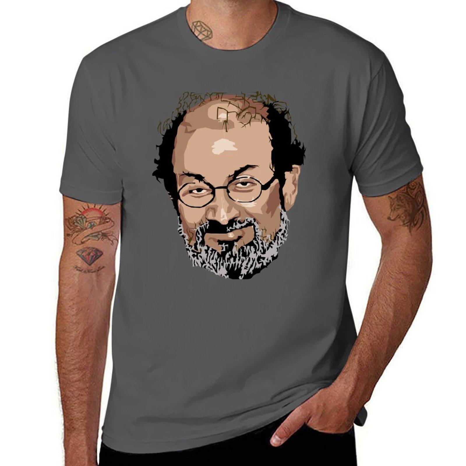 

Salman Rushdie T-Shirt t shirts cotton 100% cotton tshirt 100% T-Shirt 4XL