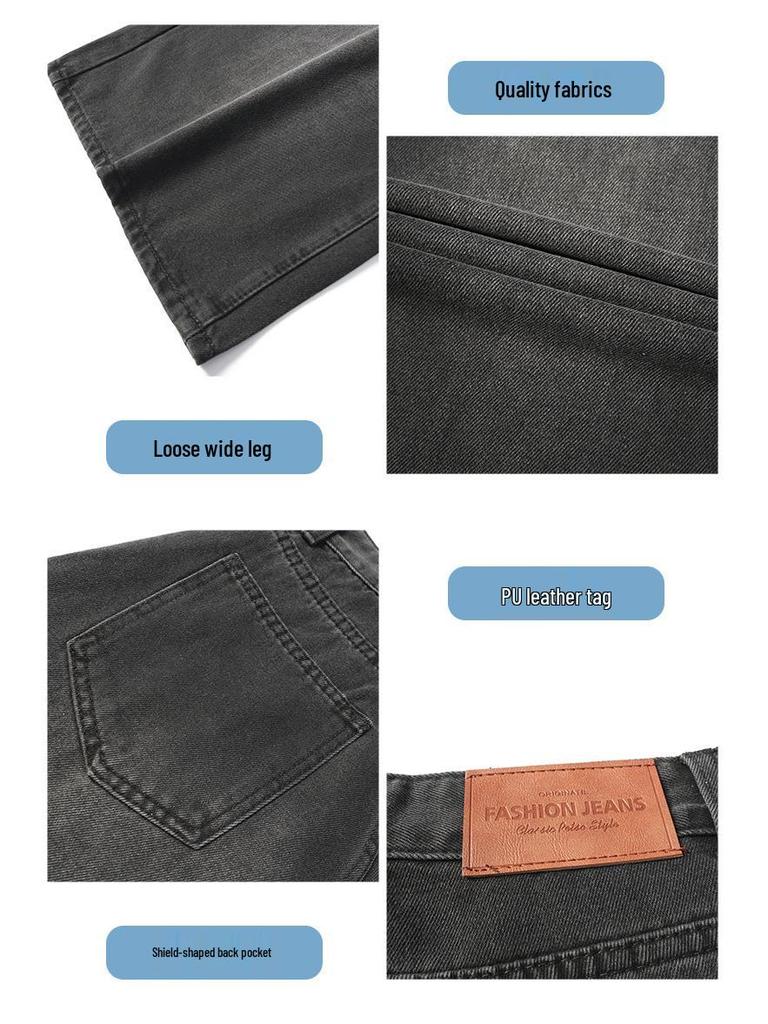 Women's American Retro High Waist Seven-Point Denim Shorts - Spring/Summer 2026, Slimming Wide-Leg Mid-Length Design.