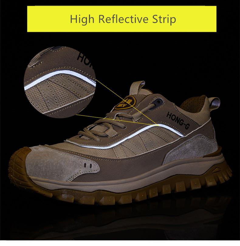 anti puncture Work shoes with steel toe anti sparks suede boots for men anti-slip safety shoes indestructible shoes men gift