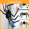 Realistische Schwarze Spinne Halloween Dekoration Weicher Plüsch Spukhaus Requisite Innen Außen 30-125cm