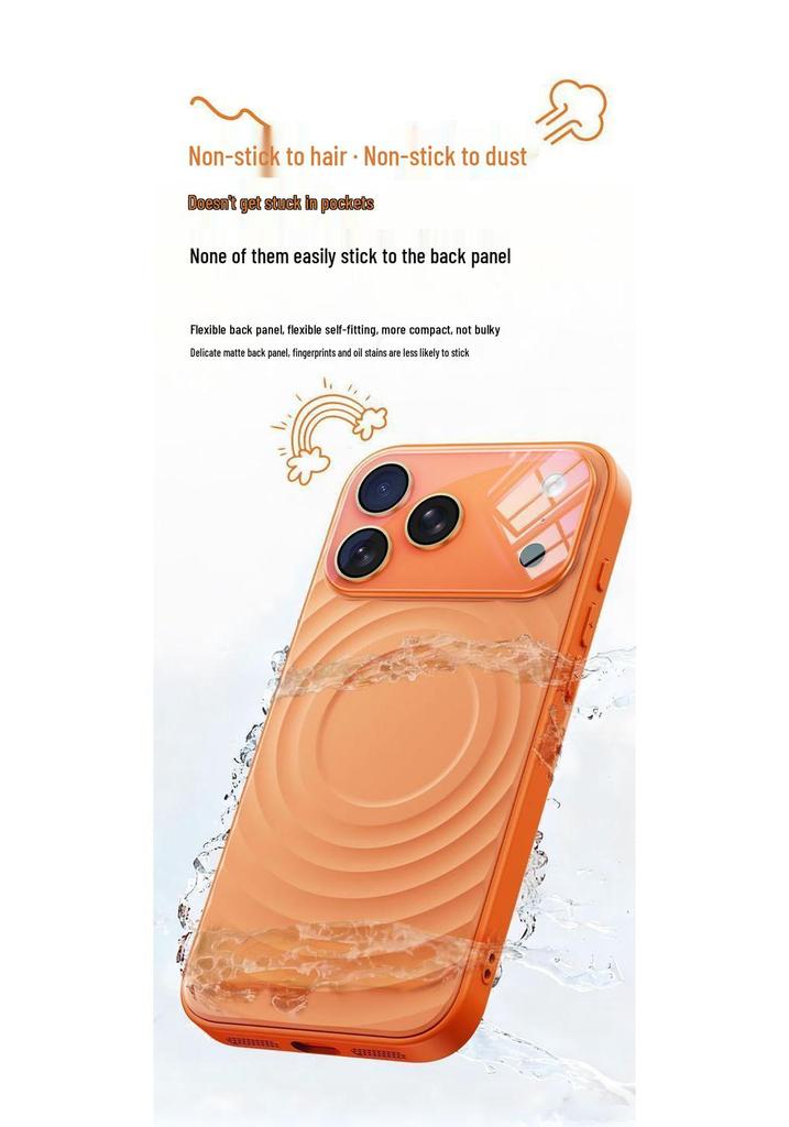 Liquid Silicone Ripple Pattern Magnetic Phone Case for iPhone 17 Pro Max with Button for Apple 16 and 15