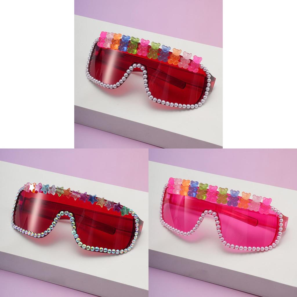 Future Style Acrylic Bear Glasses With Full Frame Windproof Goggle For Kids And Adults