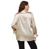 Plus Size Women’s Satin Long Sleeve Top - European & American Style