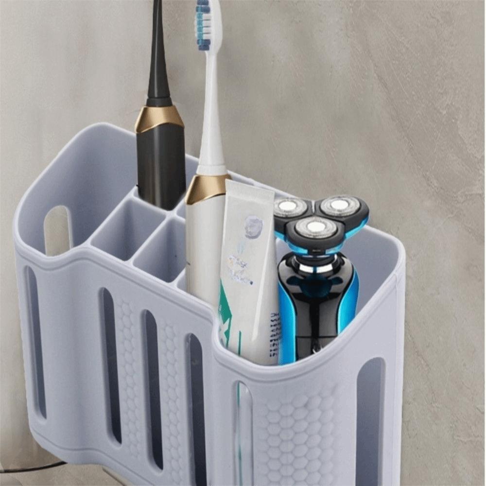 Wall Mounted Storage Rack Partition Storage Bathroom Organizer Toothpaste Holder Dormitory