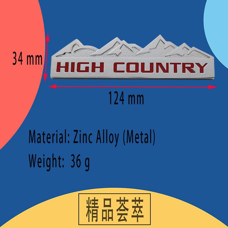 3D HIGH COUNTRY Snow Mountain For SUV Off Road car Hood Fender trunk Rear Decal Emblem Badge Sticker