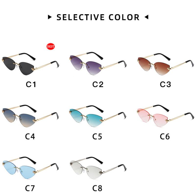 Women's sunglasses, new triangular frameless sunglasses.