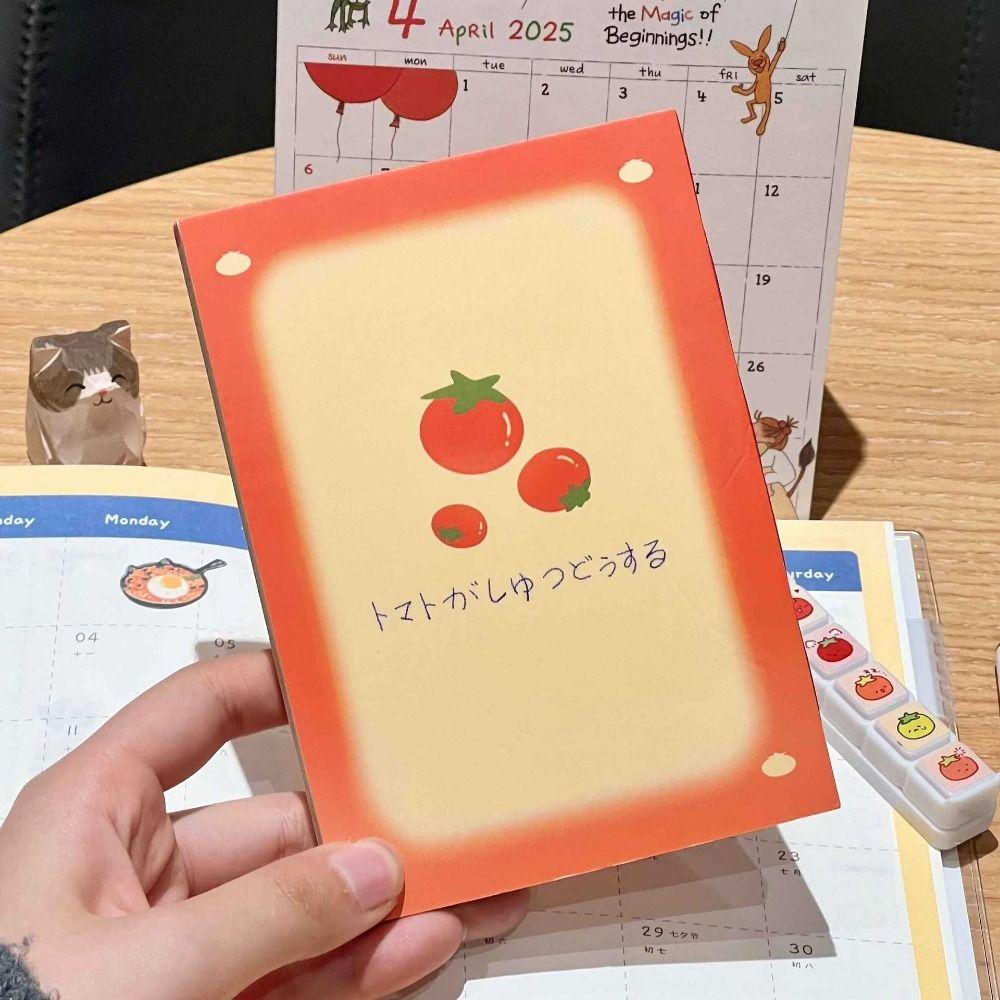 

64-Sheet Tomato-Themed Notebook Colorful Full-Page Office Supply New DIY Planner Student