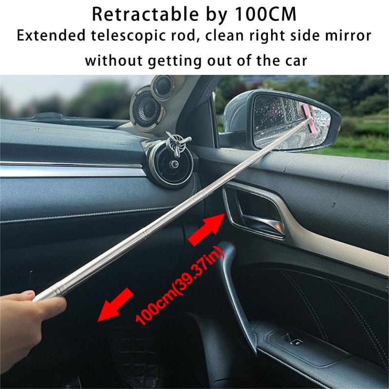5pcs Telescopics Rearview Rain Squeegee Extendable Rearview Rain Wipers for Safe Driving Experience