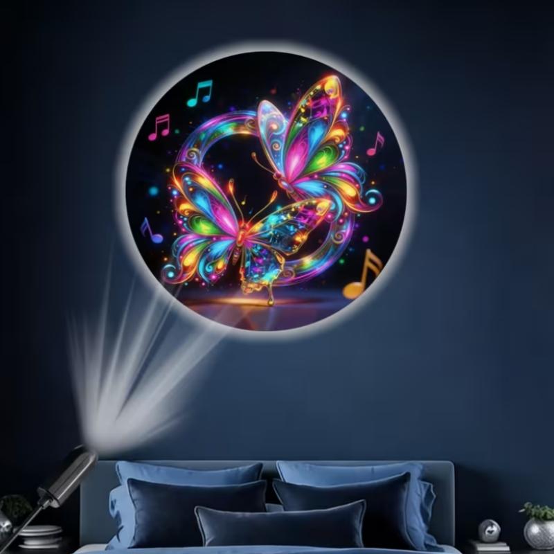 Creative Dreamy Butterfly Pattern Themes Usb Projection Light For Room Ceiling Background Decoration