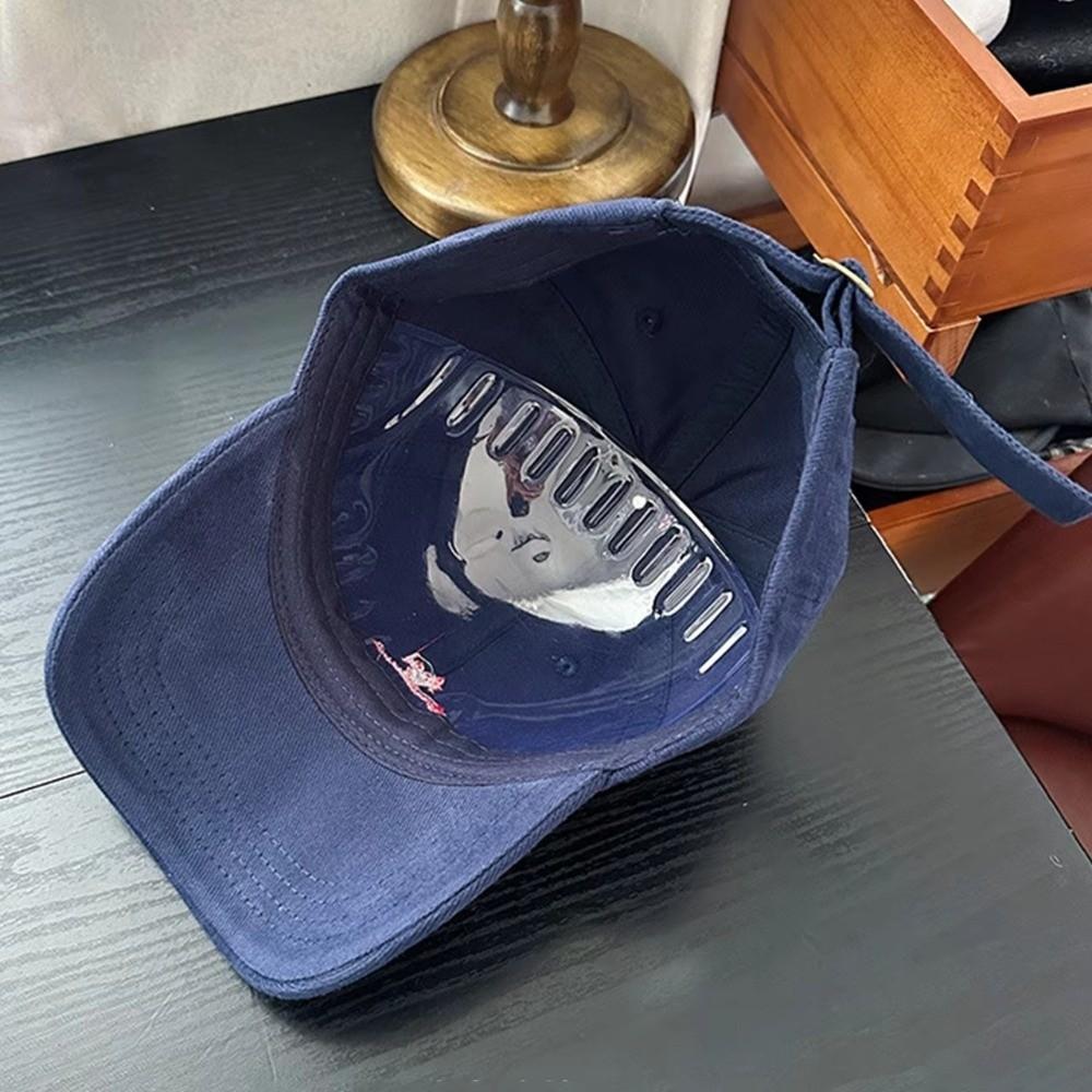 Fashion Adjustable Rugged Baseball Cap Solid Color Wide Brim Peaked Cap Embroidery Letter Duck Tongue Cap for Women