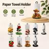 Vertical Storage Paper Towel Holder Wooden Base Tissue Storage Rack Paper Towel Stand  Home Decor