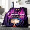 Coraline Other Mother Flannel Blanket Super Soft Warm Cozy Blanket For Sofa Bed Office Travel Allseason Home Decor Gift