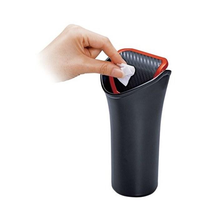 Carmate Car Trash Can Bottle Type - Carbon Fiber Red DZ369