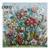 Decorative Tabletop Craft Ornaments Luxury Faux Pearl Rhinestone Painting Kit, 25x25cm DIY Resin Art with Animal Stress Relief Hobbies Floral