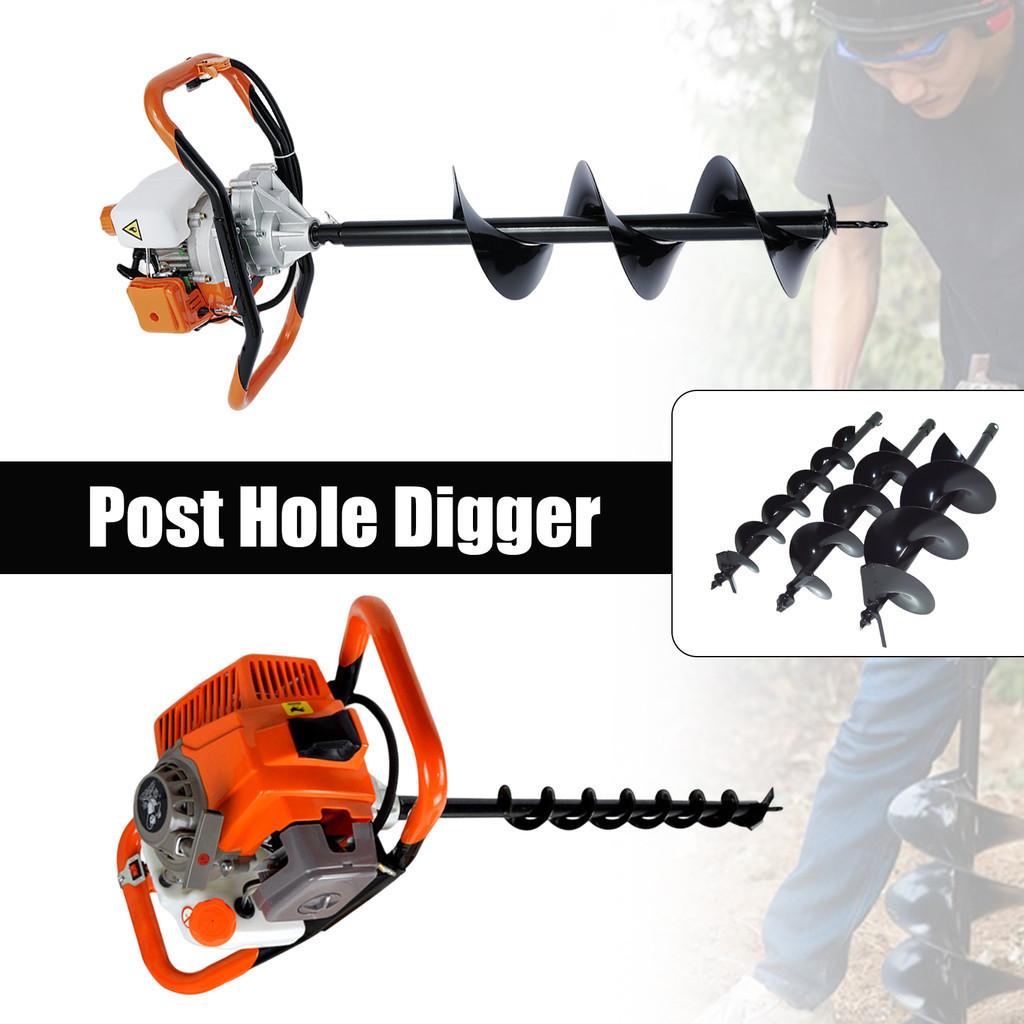8500 U/min 52 ccm 2-Takt Pfostenlochgräber Handgeführter Benzinbetriebener Erdbohrer Bohrer Hohe Leistung Landwirtschaftliche und Landschaftsbauwerkzeuge