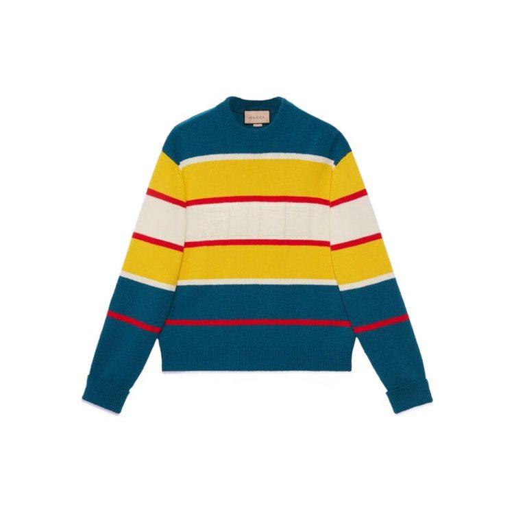 Previous Season striped-knit jumper 729528-XKC0P-4684