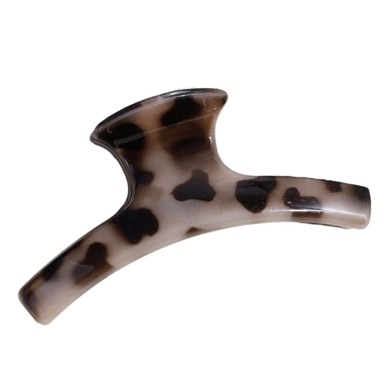 

Удобная заколка-коготь с леопардовым принтом, прочная заколка для повседневного использования, зажим-коготь для волос для офиса, женская повседневная прическа серый