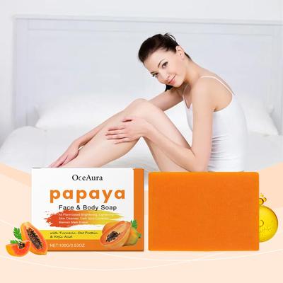 Body Cleansing Soap Brightening Remove Dark Spots Remove Dirt Exfoliating Smooth Shrink Pores Moisturizing Papaya Whitening Soap