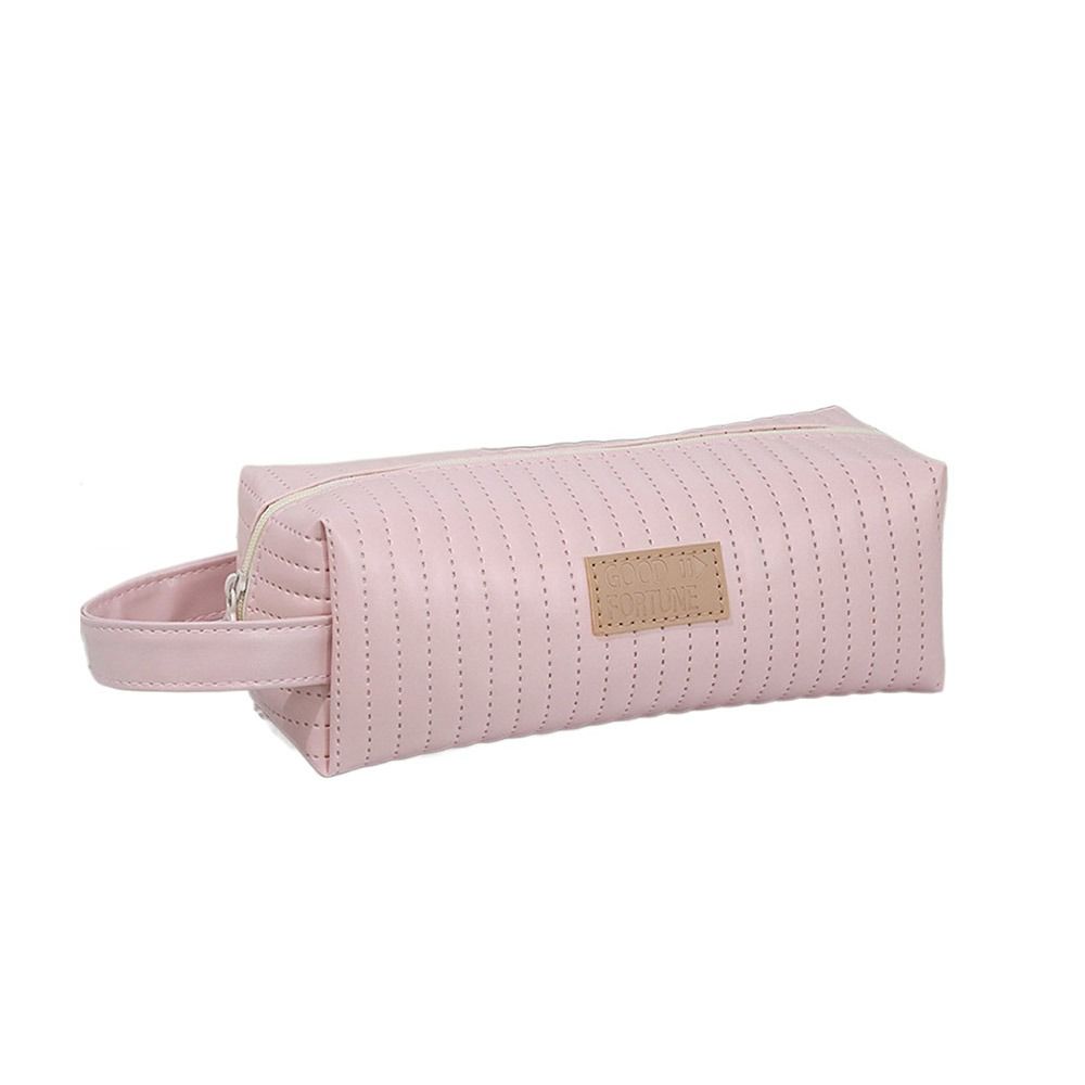 

High Beauty PU Pencil Pouch Desktop Organizer Pencil Case Large Capacity Pencil Bag Children розовый
