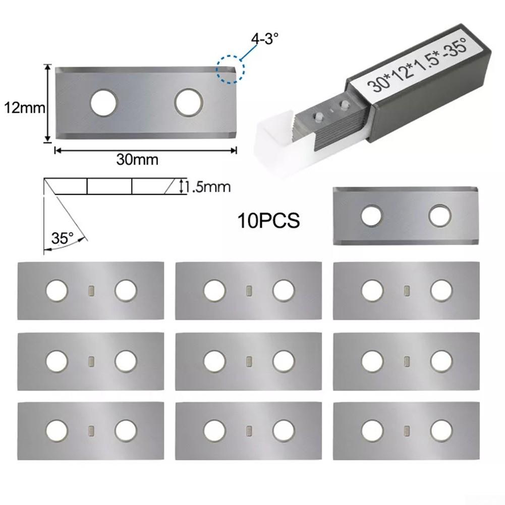 10-pack hårdmetallskär 30x12x1 5 mm för trä svarv skärverktyg