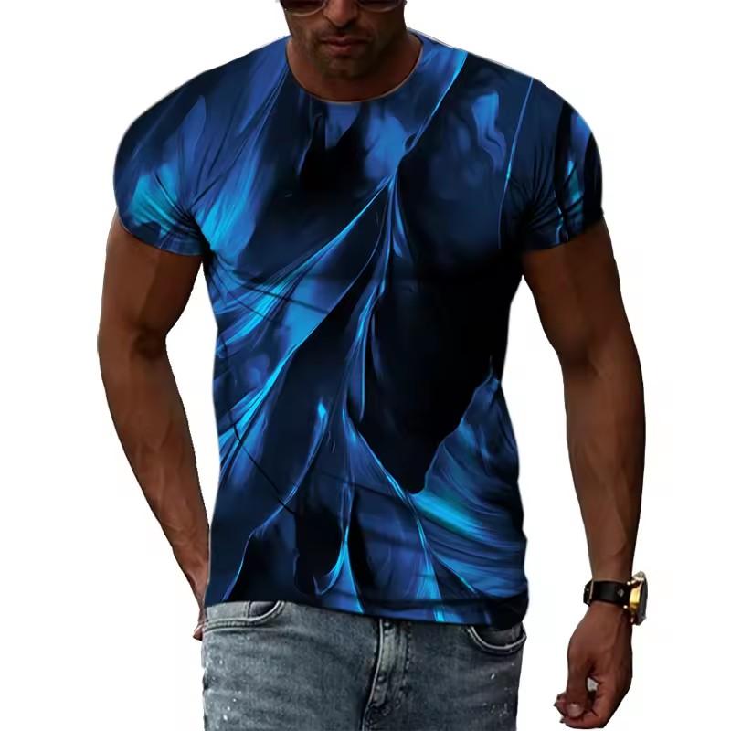 3D Graffiti Hip Hop Harajuku Ptinted Men T-shirts Summer Fashion Casual Street Style Tee Trend Personality Short Sleeve Tops