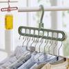 9-hole Clothes Hanger Organizer Space Saving Hanger Multi-function Folding Magic Hanger Drying Racks Scarf Clothes Storage