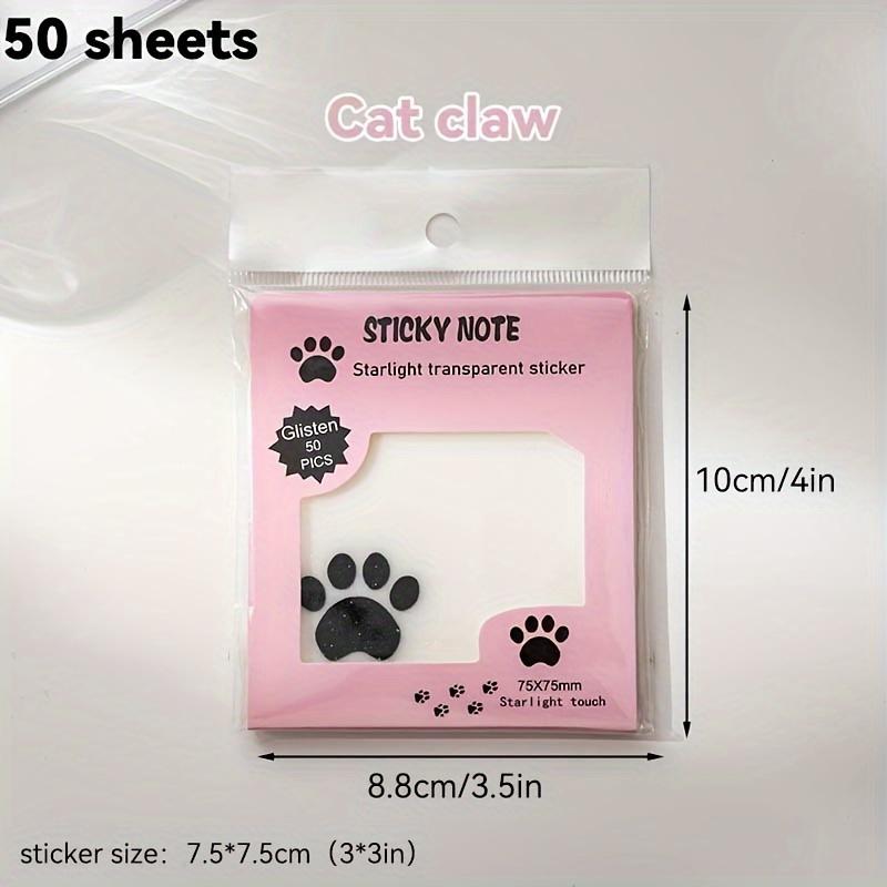 Shiny Transparent Sticky Notes, Semi-Transparent for Annotating Books, Series, Suitable for School and Office Use