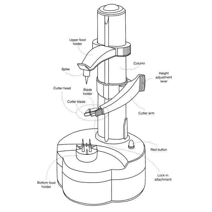 Multifonctionnel automatique de pommes de terre électrique fruits éplucheur Di42757