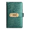 Financial Planning Notebook A6 Password Lock Cash Budget Organizer, PU Leather And Relief Cover, Security Binder 100 Pocket Savings Challenge Booklet