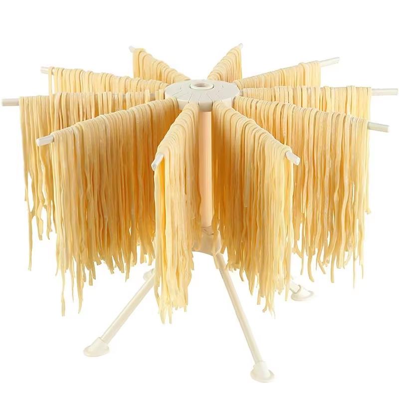 

Pasta Drying Rack CHomemade Fresh Spaghetti Stand Collapsible Dryer Noodle Hanger with 10 Arms Kitchen Foldable Pasta Dryer Rack білий